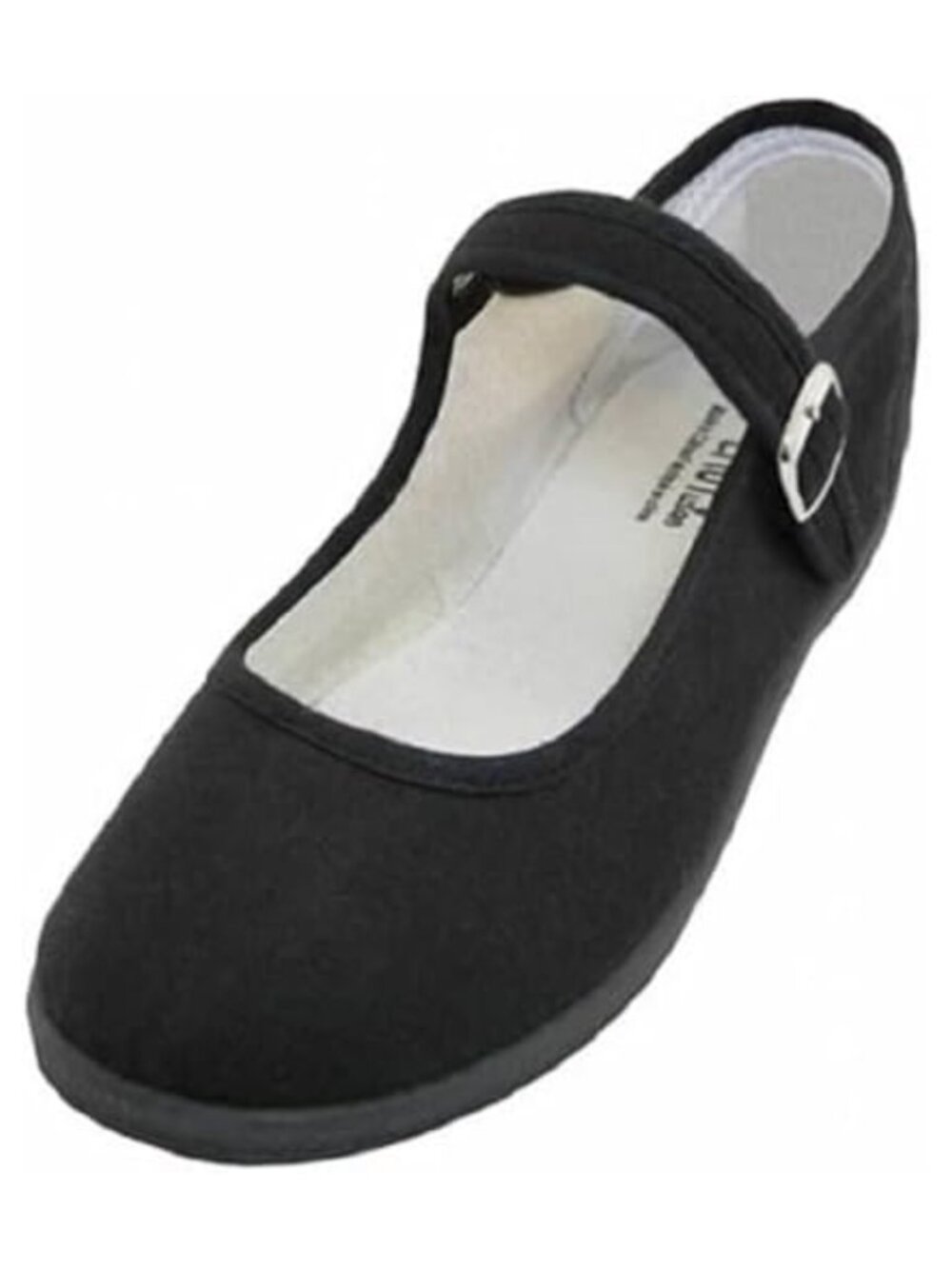 Womens Mary Jane Flats Cotton Rubber Sole Buckle Strap Casual Dance Shoes